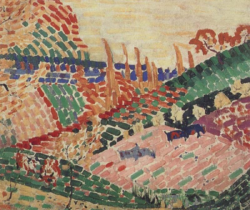Delaunay, Robert The landscape having cow oil painting picture